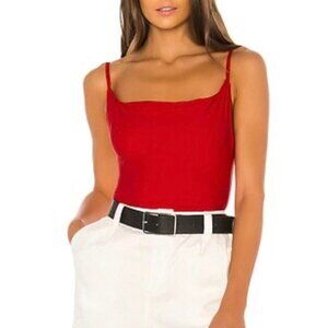 Superdown Women's Red and Burgundy Bodysuit